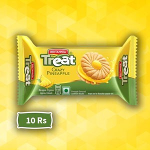 பிரிட்டானியா  ட்ரீட்  கிரெசி பைன்ஆப்பிள்   -  10rs ||  Britannia Treat  Crazy pine apple  - 10rs