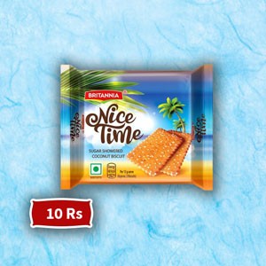 பிரிட்டானியா  நைஸ்  டைம்  -  10rs ||  Britannia Nice Time, Sugar Showered coconut biscuit - 10rs