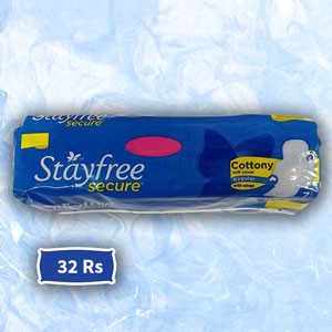 Stayfree Secure Cottony Soft Cover With Wings - Pack of 6 (Regular)