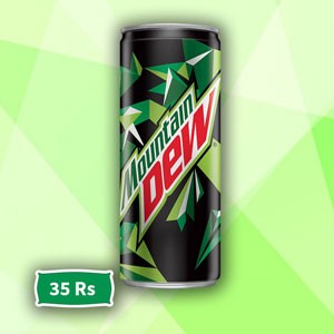 மௌண்டைன்  டியூ  - 250மிலி டின் - 35 Rs || Mountain Dew Soft Drink , 250ml Tin - 35 Rs