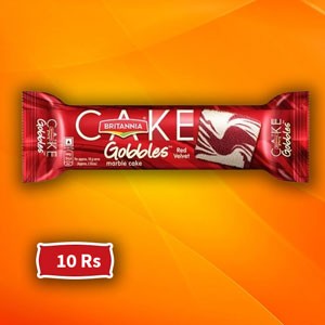 பிரிட்டானியா கேக் கோபில்ஸ் மார்பிள் கேக் - ரெட் வெல்வெட் - 10Rs || Britannia Cake Gobbles Marble cake - Red Velvet - 10Rs