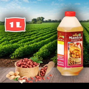 மந்திரா கடலை எண்ணெய் - 1 Litre bottle  || Mantra Groundnut Oil 1litre bottle