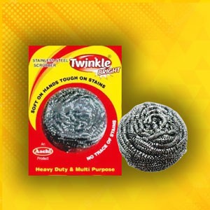 Aachi Twinkle Bright Steel || Stainless Steel Scrubber - ஆச்சி ட்விங்கிள் பிரைட் ஸ்டீல் || துருப்பிடிக்காத எஃகு ஸ்க்ரப்பர்