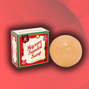 Mysore Sandal Pure Sandalwood Oil Soap, Keeps Skin Glowing, Soft, Blemish-Free, 150 g Carton