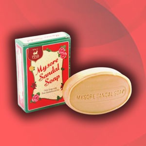 Mysore Sandal Pure Sandalwood Oil Soap, Keeps Skin Glowing, Soft, Blemish-Free, 75g Carton