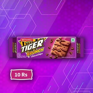 பிரிட்டானியா டைகர் க்ருஞ்சி சாக்கோ  சிப்ஸ்   - 10 Rs || Britannia tiger krunch chocochips - 10rs