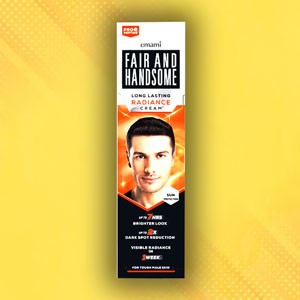Emami Fair & Handsome Long Lasting Radiance Cream, 2X Spot Reduction, 7 Hrs Brighter Looky, Pro-Peptide, Face Cream For Men, 10g